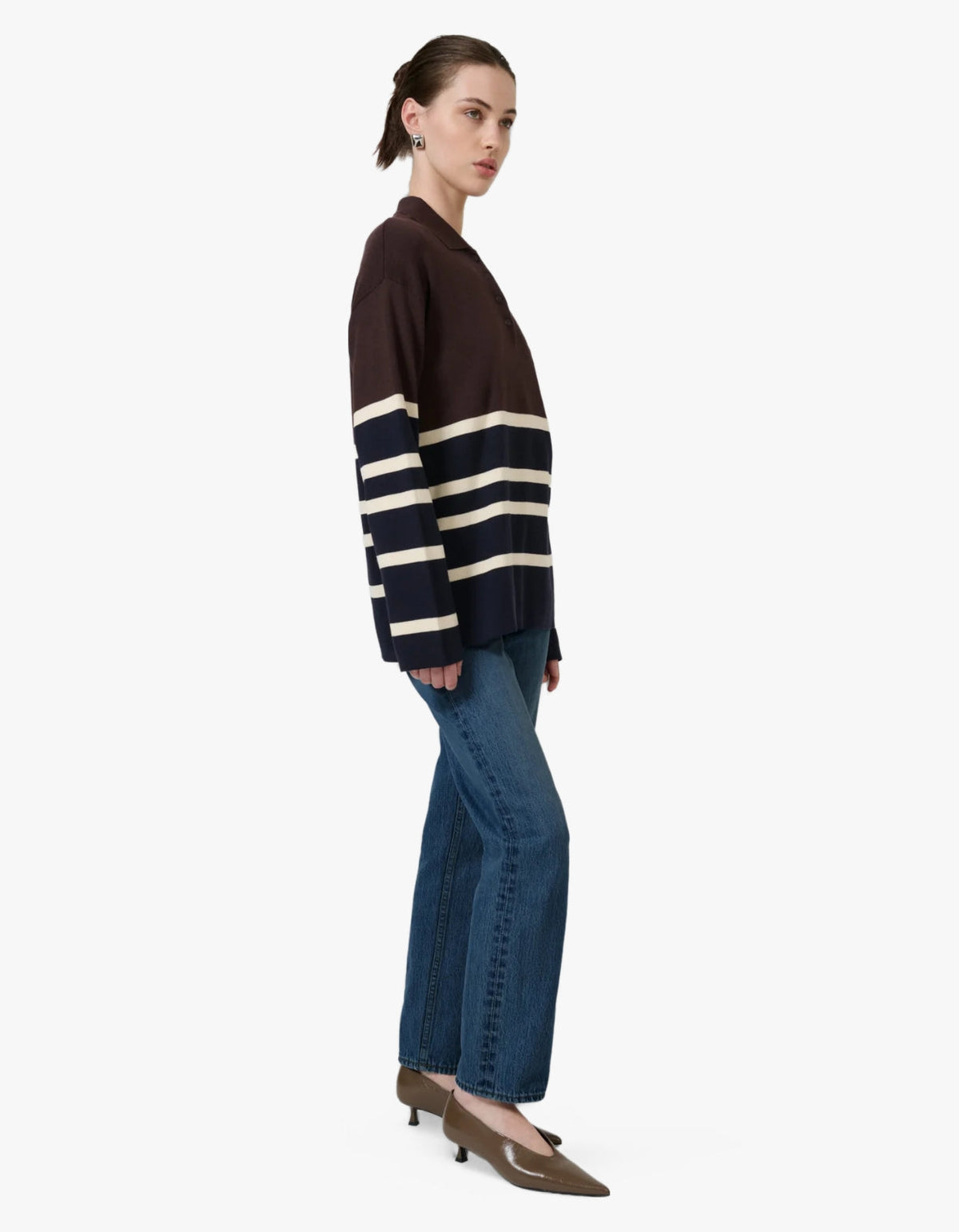 New Aroa Top - Chocolate Stripe