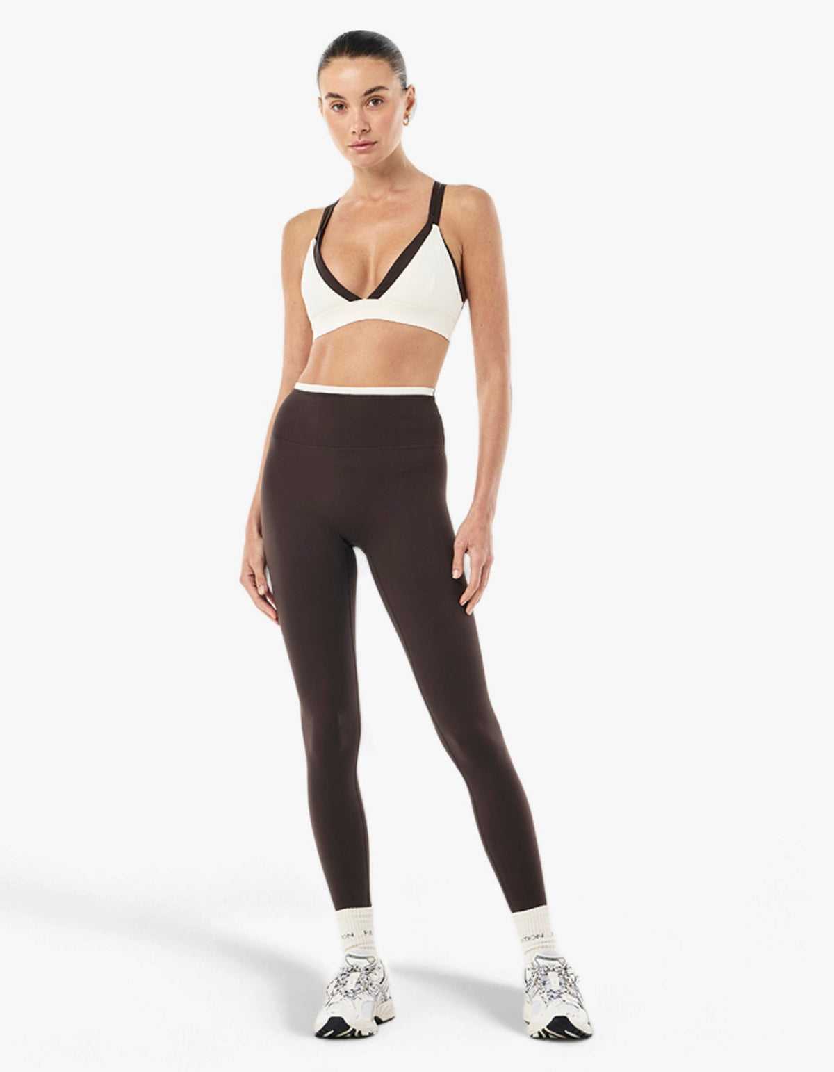 Vita Full Length Legging - Coffee/Whisper White
