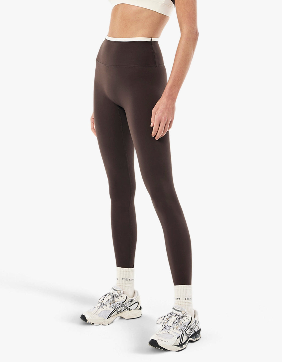 Vita Full Length Legging - Coffee/Whisper White