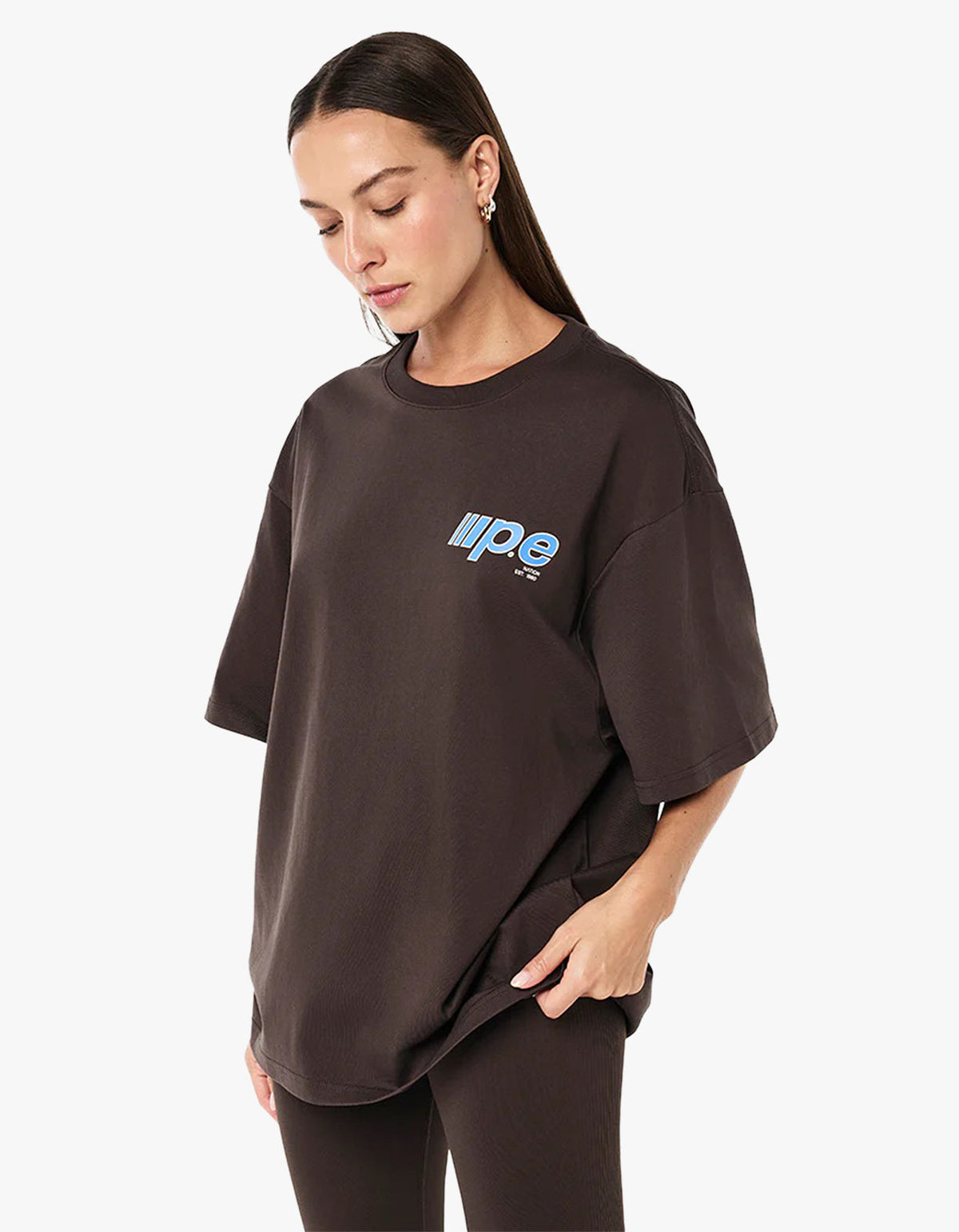 Glide Oversized Tee - Coffee