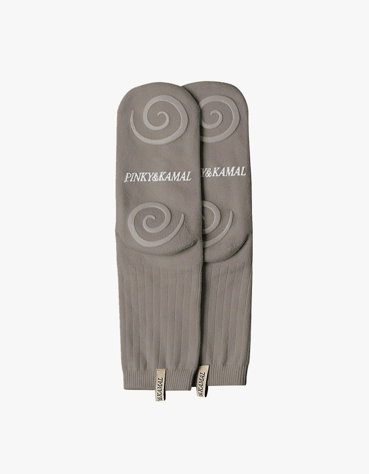 Pilates Spiral Grip Sock - Pebble Grey
