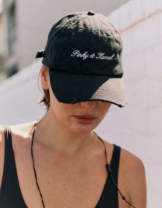 Pinky & Kamal Curved Cap - Black