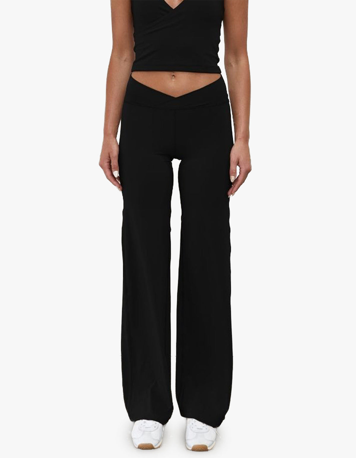 Straight Leg Wrap Pant - Black