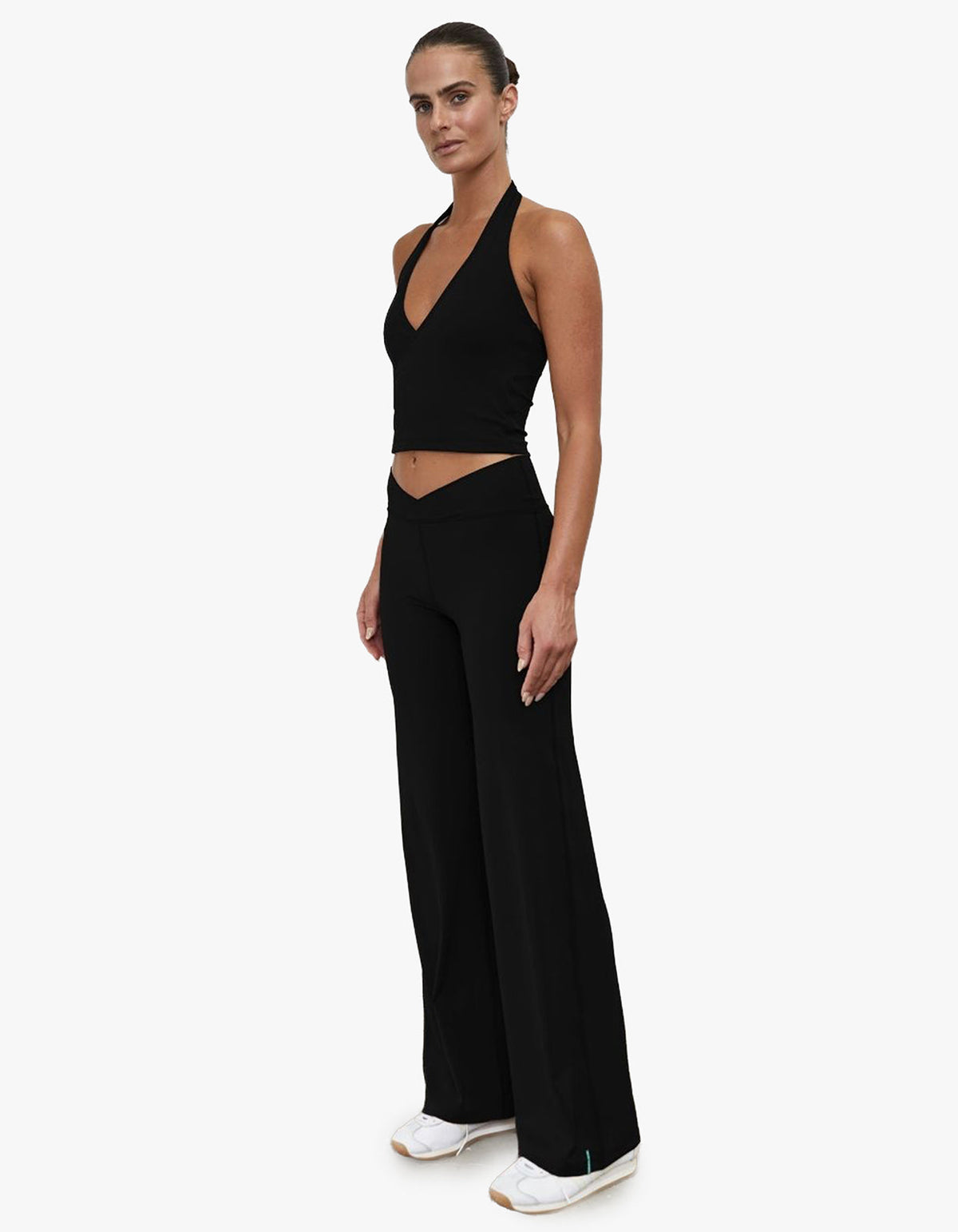 Straight Leg Wrap Pant - Black