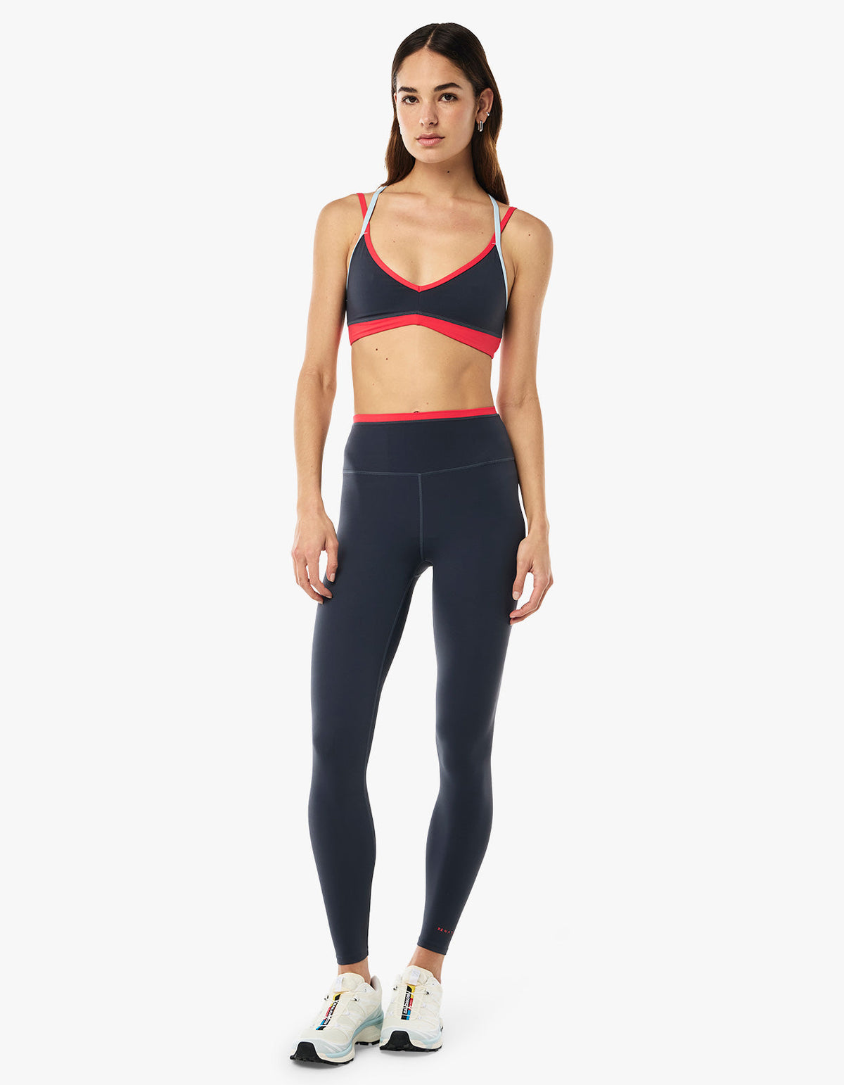 Vita Full Length Legging - Marine Blue/Strawberry Red