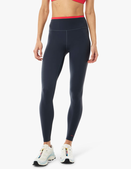 Vita Full Length Legging - Marine Blue/Strawberry Red