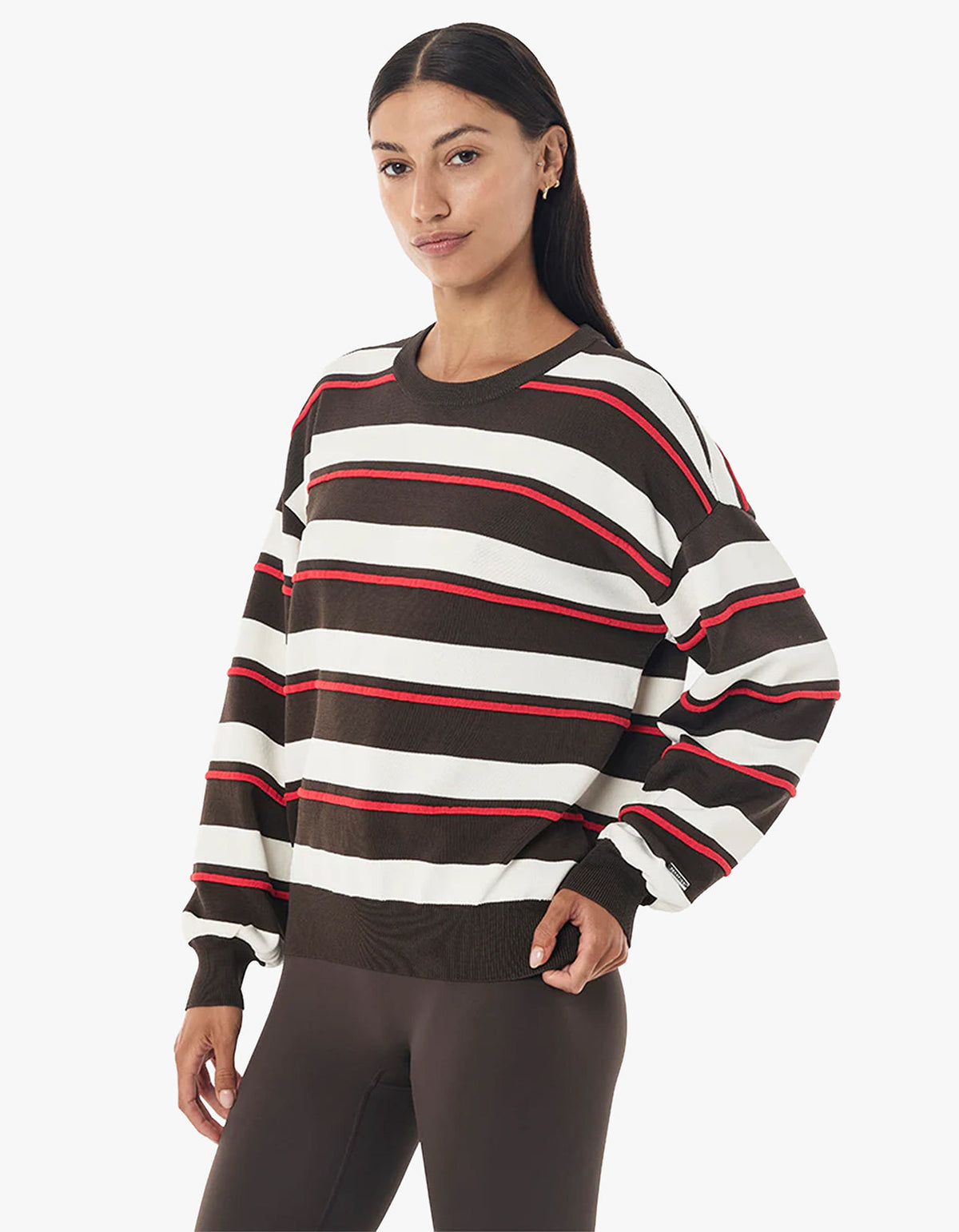 Retreat Stripe Sweater - Dark Olive Stripe