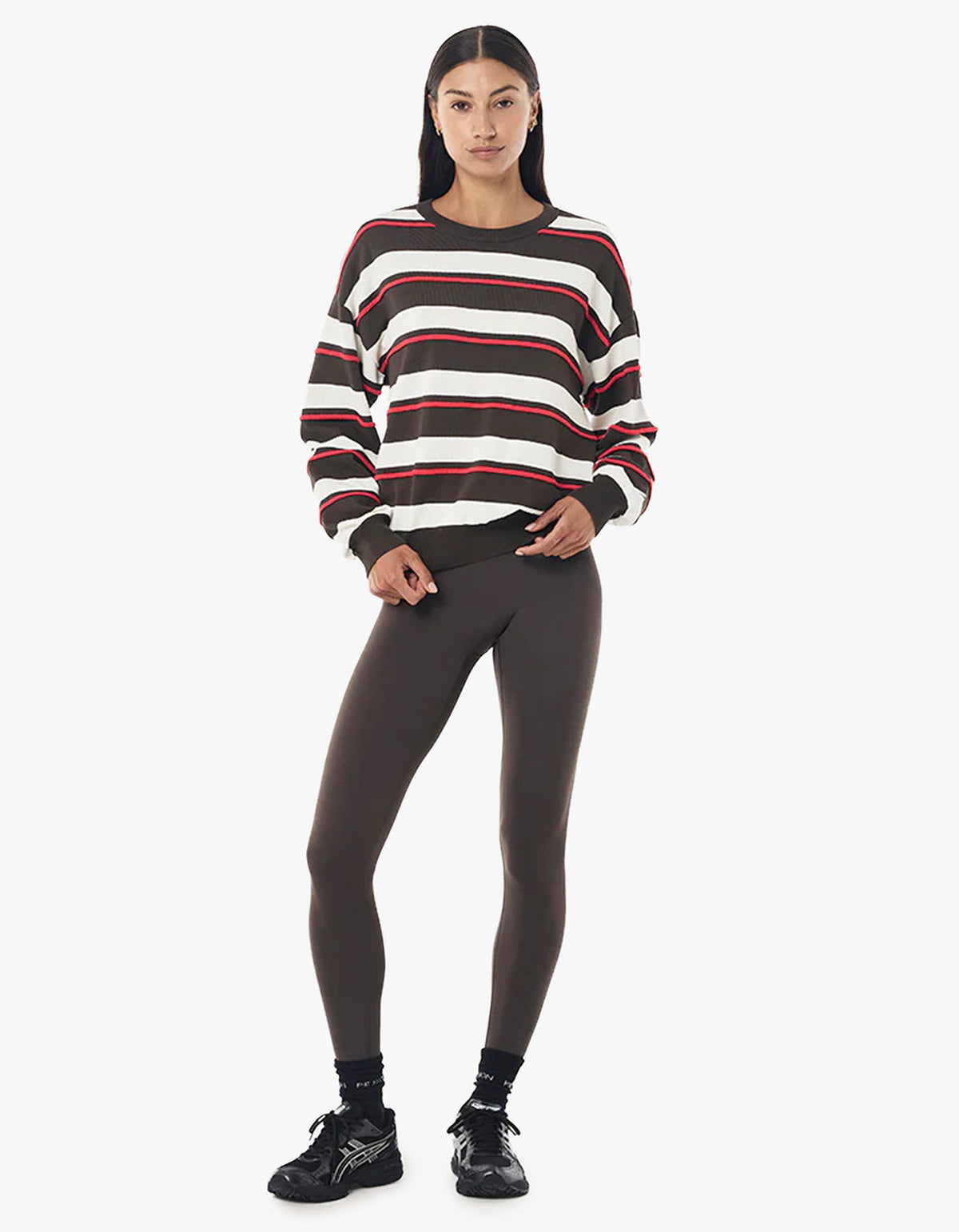 Retreat Stripe Sweater - Dark Olive Stripe