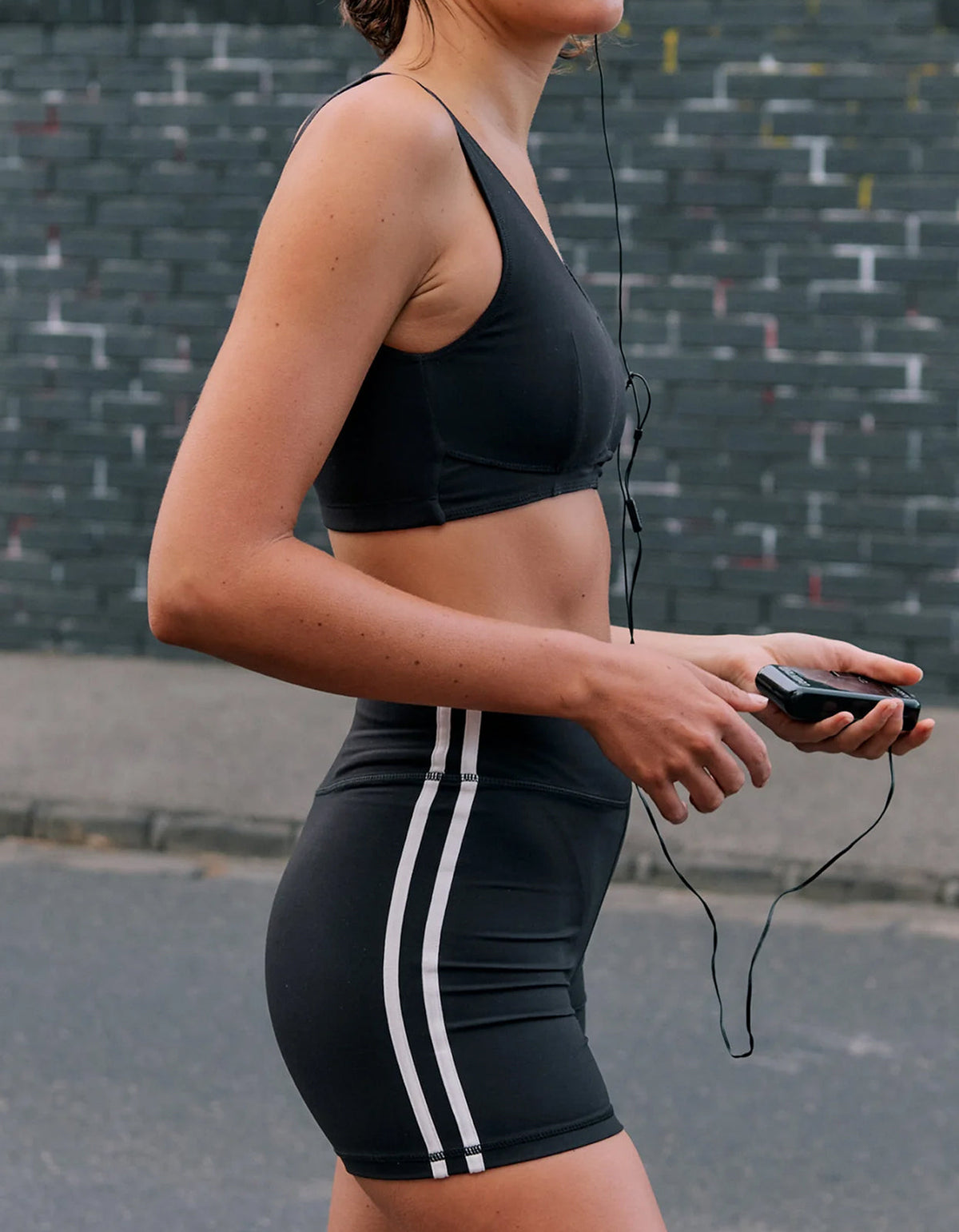 Sprint Short - Black With White Stripes