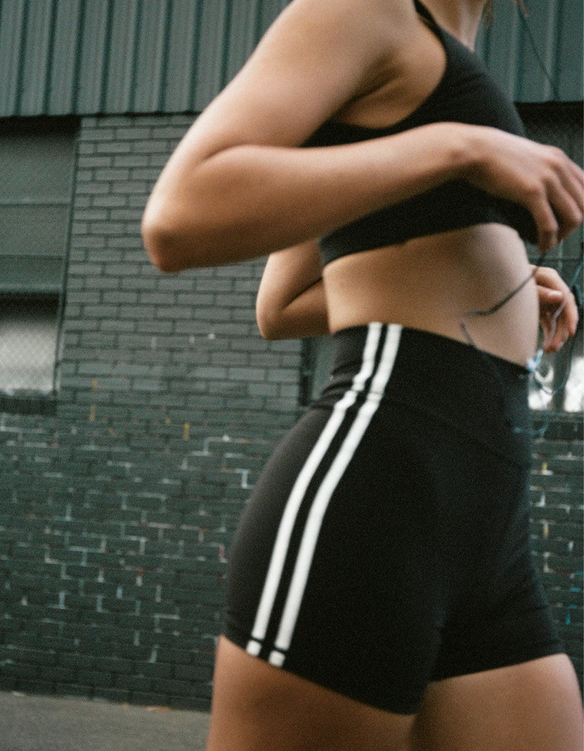 Sprint Short - Black With White Stripes