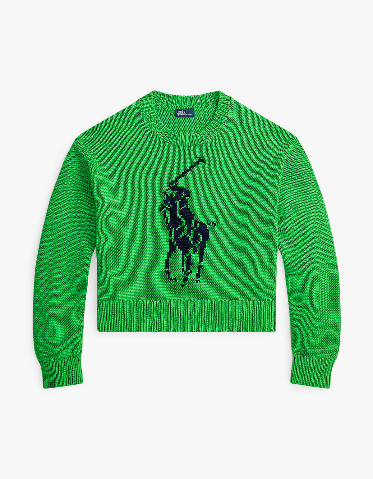 Big Pony Cotton Crewneck Sweater - Palm Green