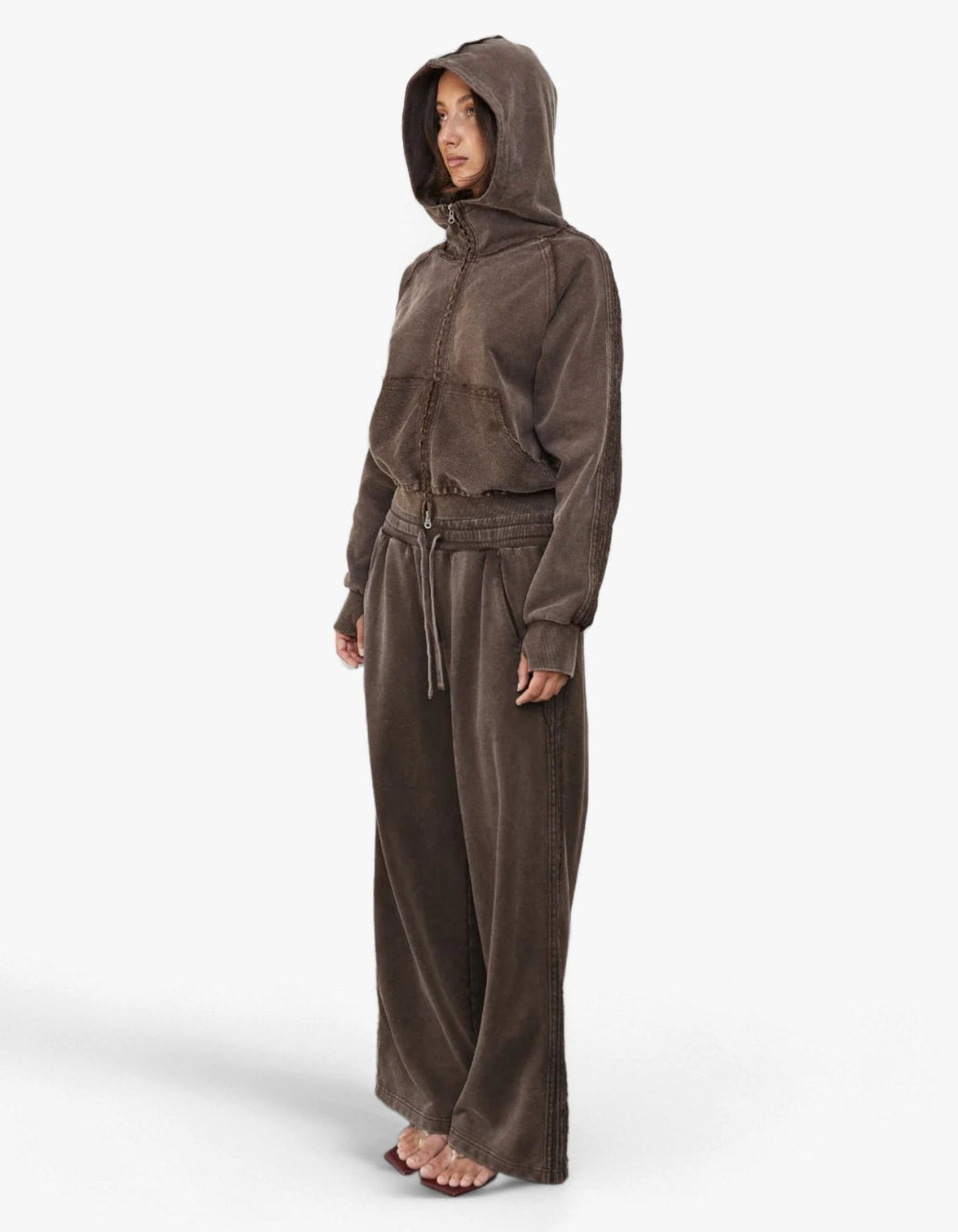 Zip Up Hoodie - Soil Acid Wash