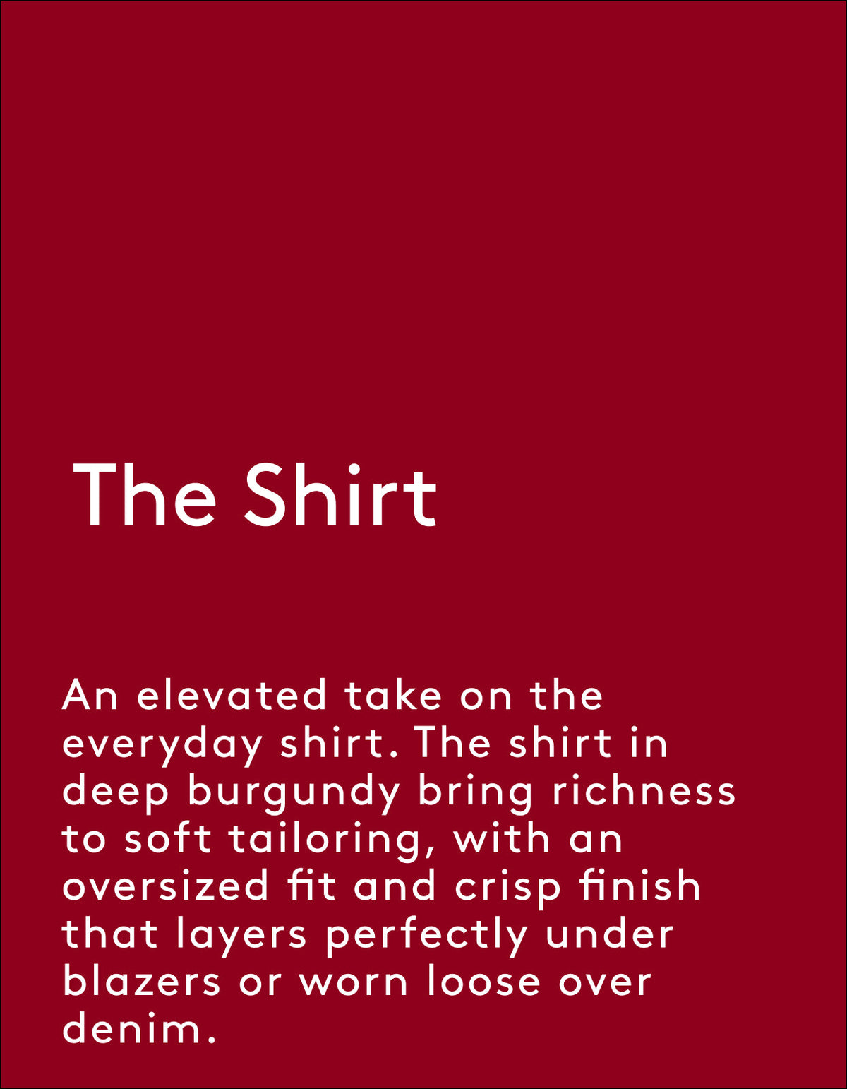 Jane Shirt - Burgundy