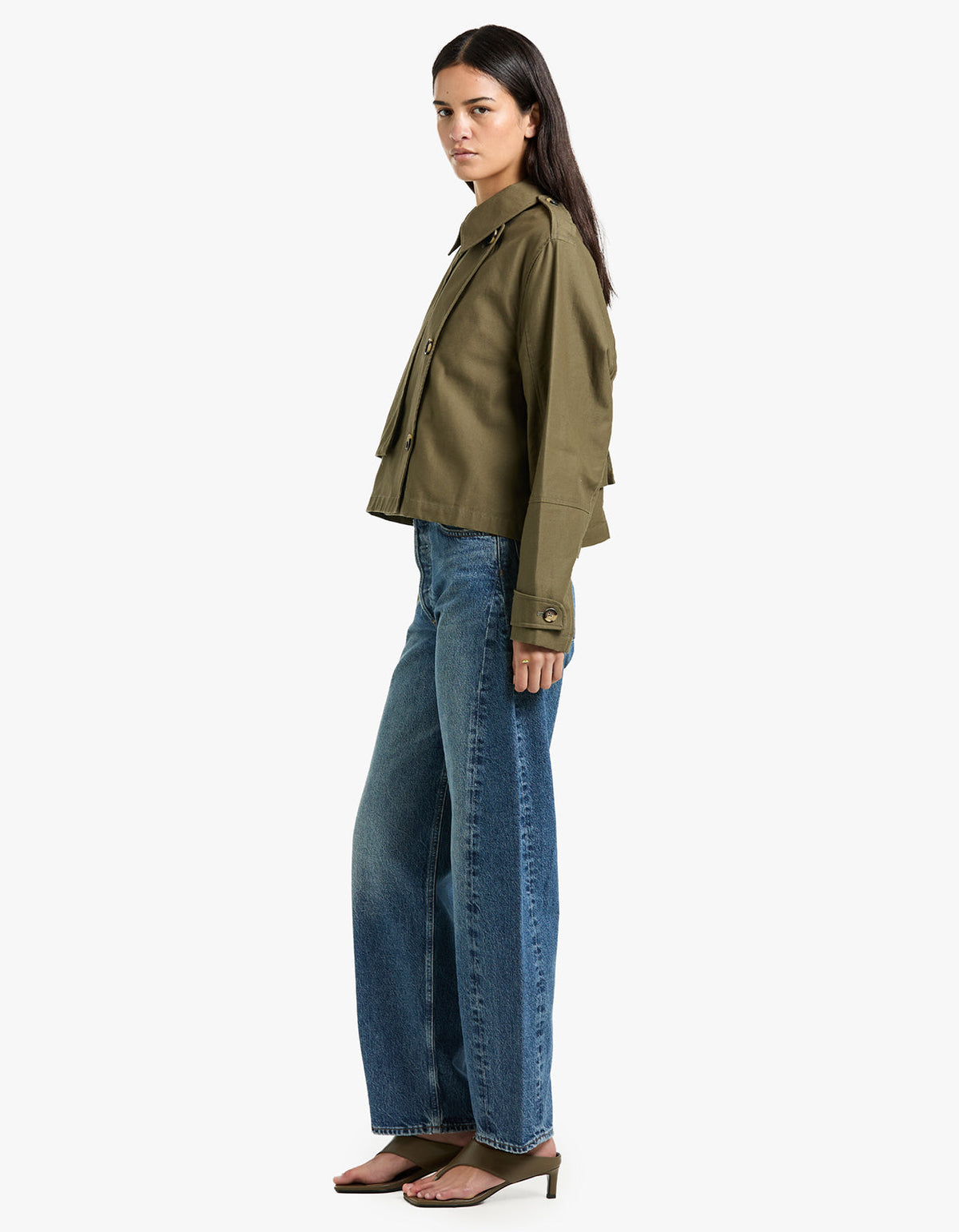 Jamie Cropped Trench - Argn