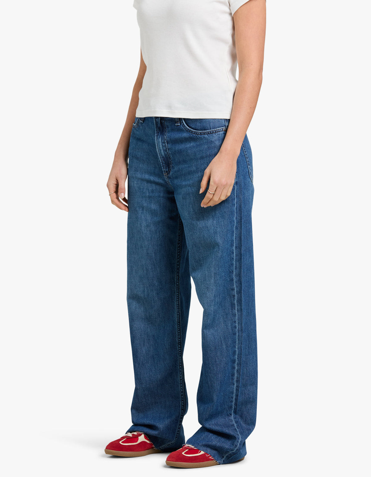 Featherweight Logan Mid-Rise Wide Leg - Delmt