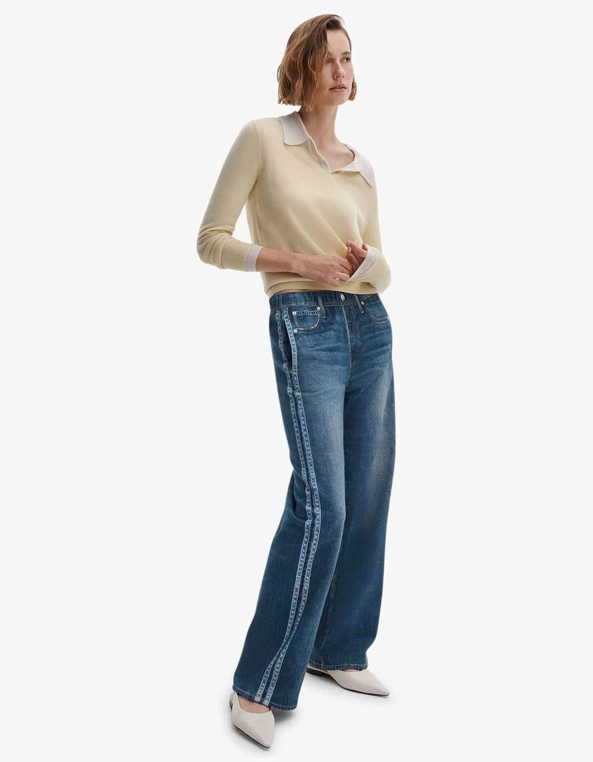 Anne Wool Polo Sweater - Butter