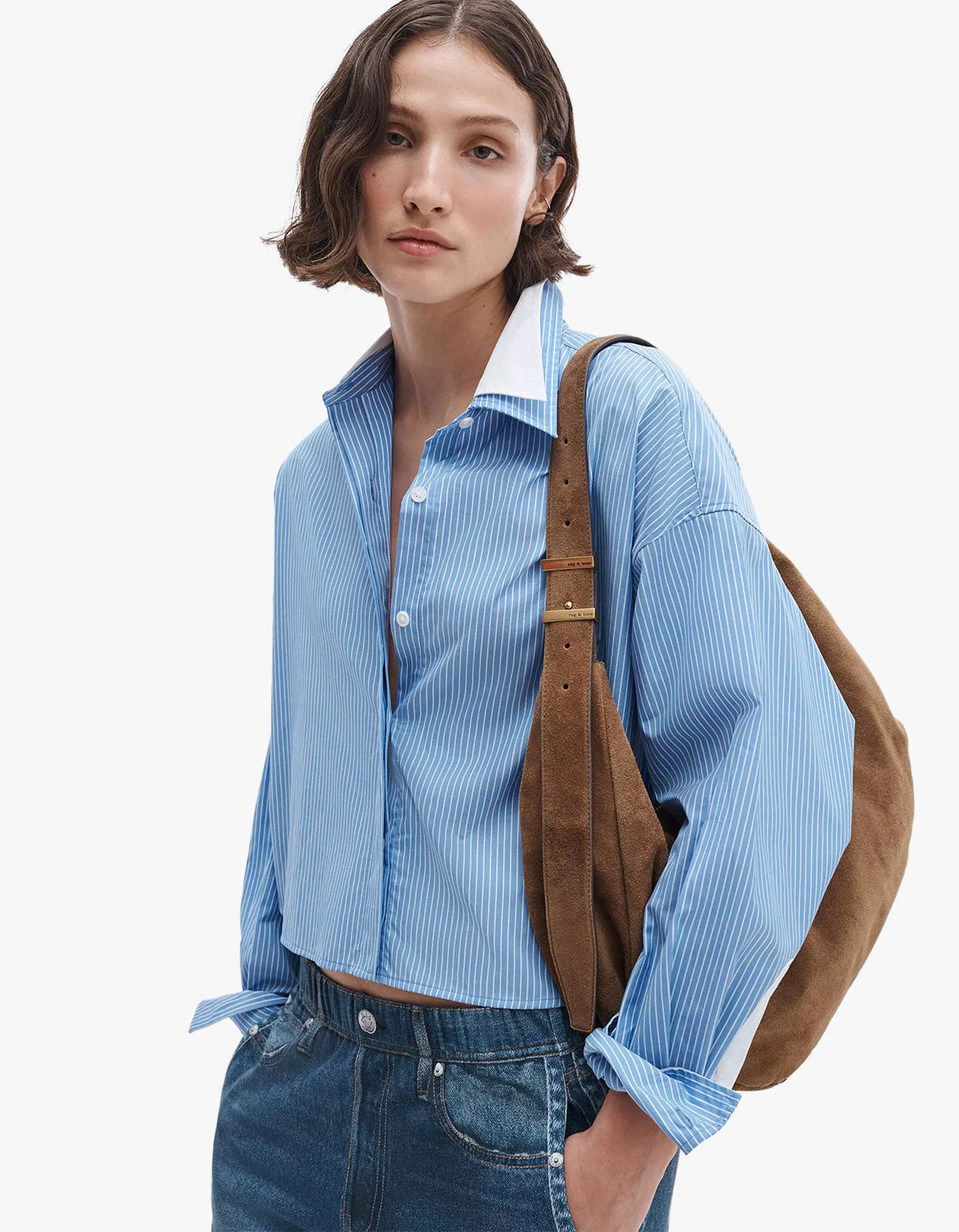 Marin Striped Combo Shirt - Blue Stripe