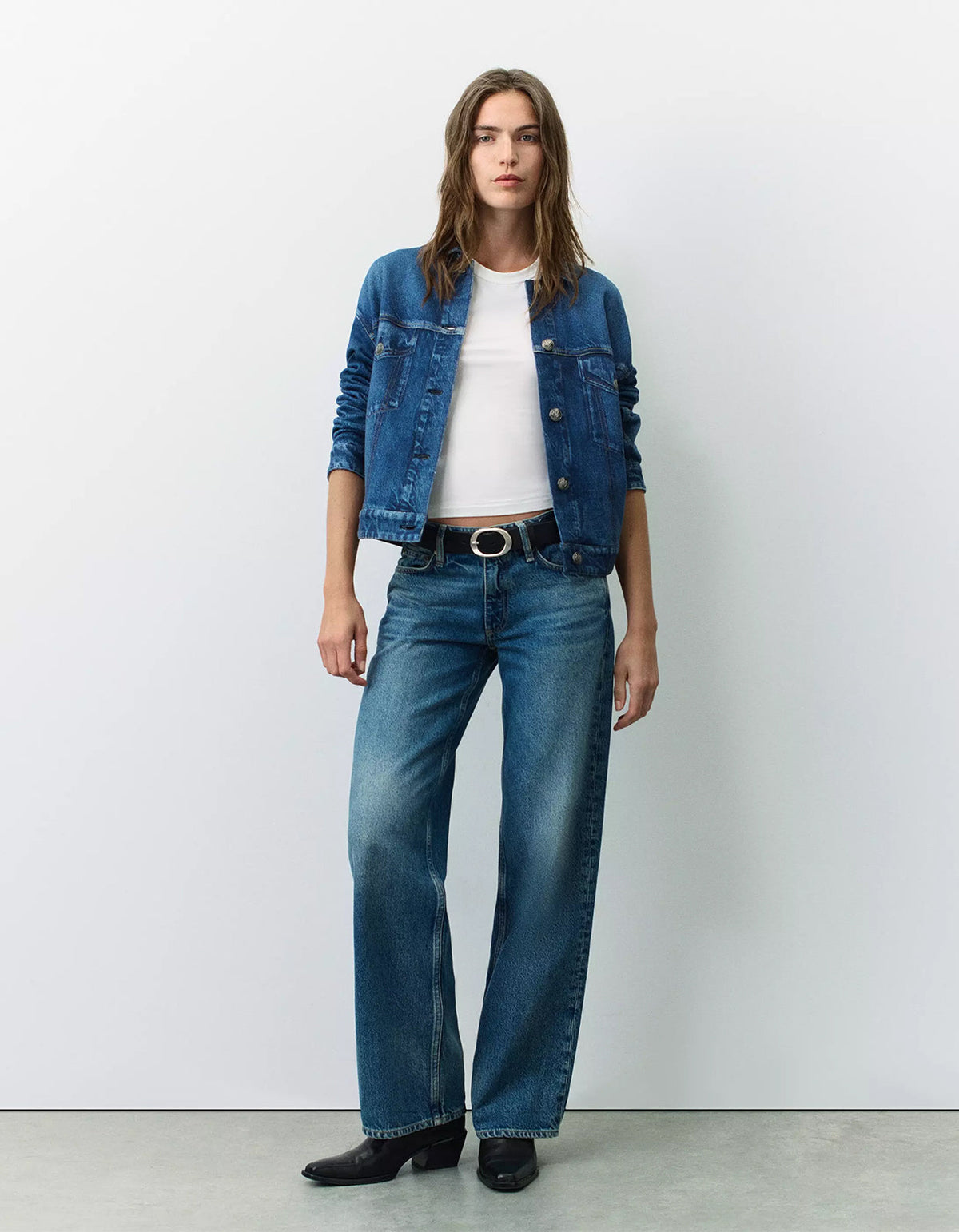 Saige Relaxed Straight Jeans - Echo