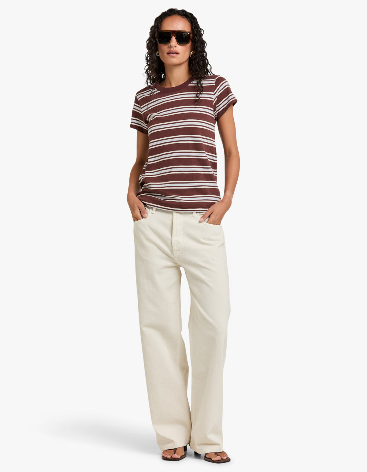 The Slub Striped Tee - Brblm