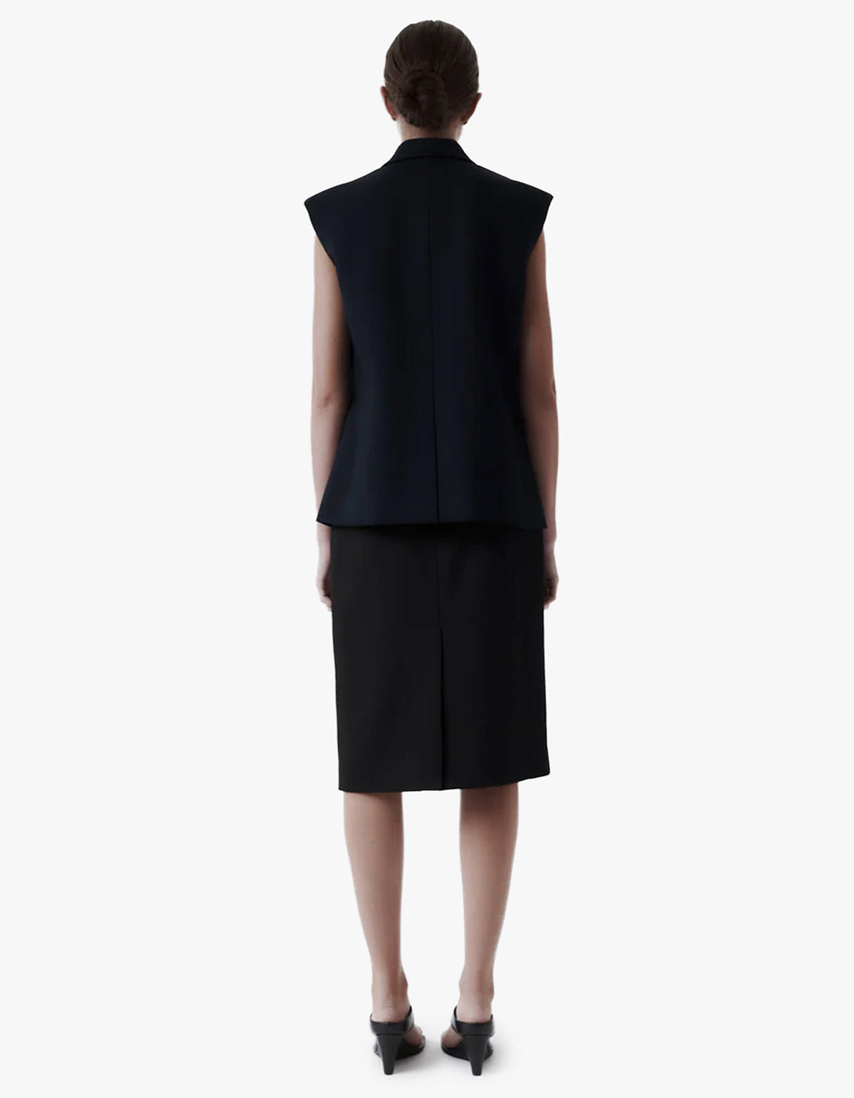 Long Lapel Vest - Navy