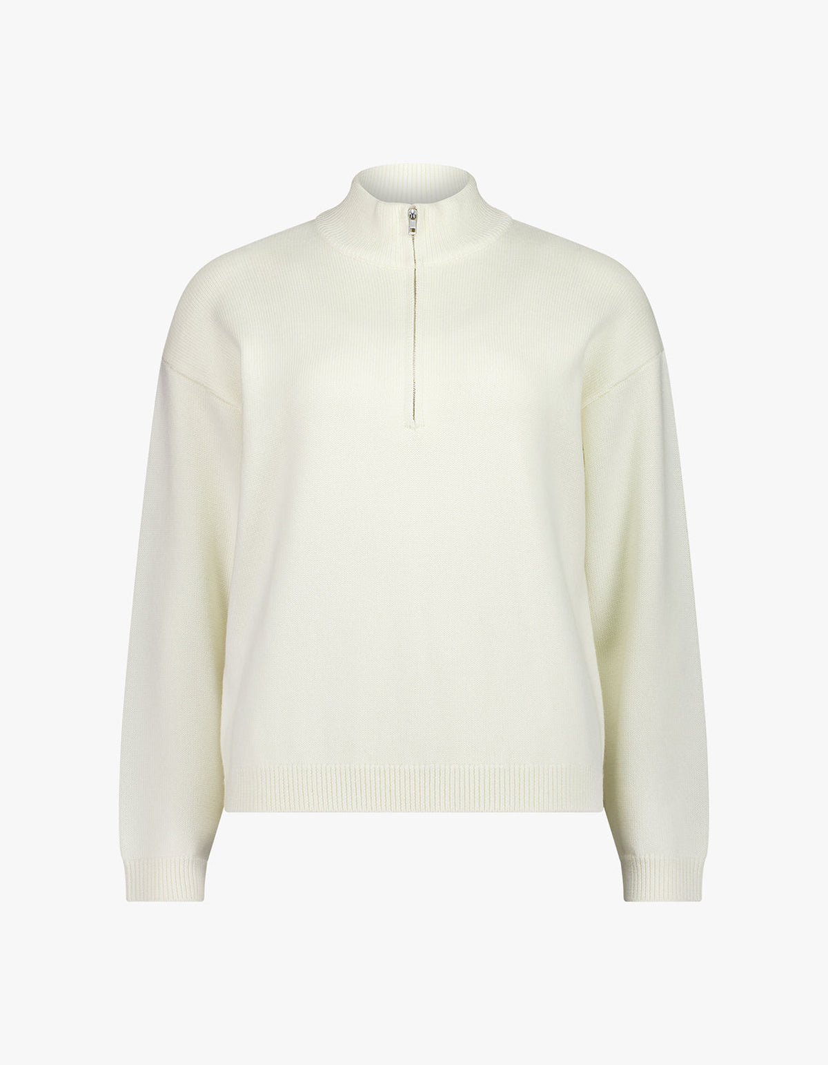 Half-Zip Knit Sweater - Ivory