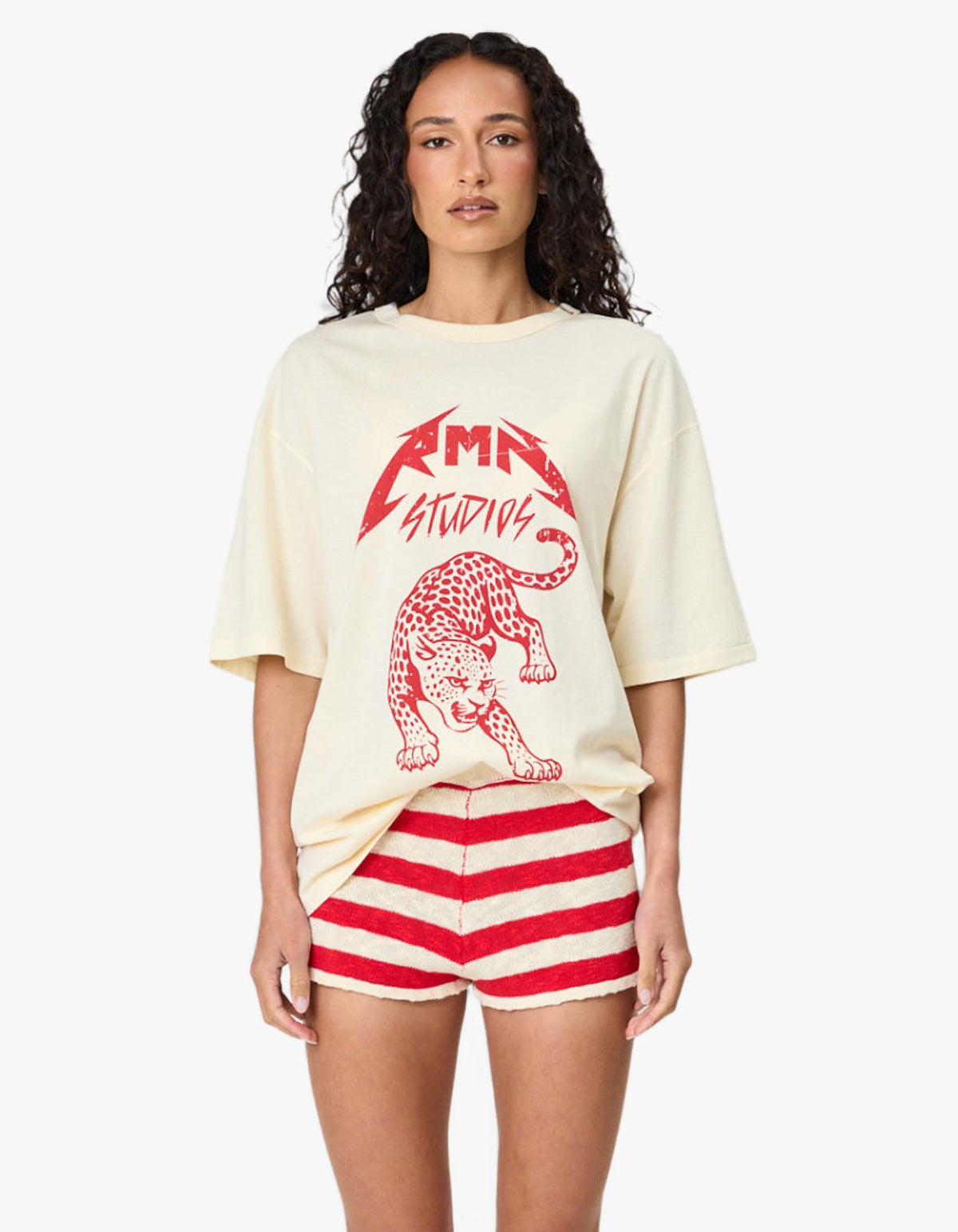 Leopard Tee - Ivory