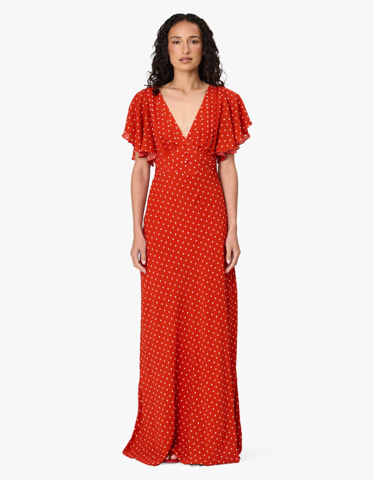 Marina Maxi Dress - Chilli Polka Dot