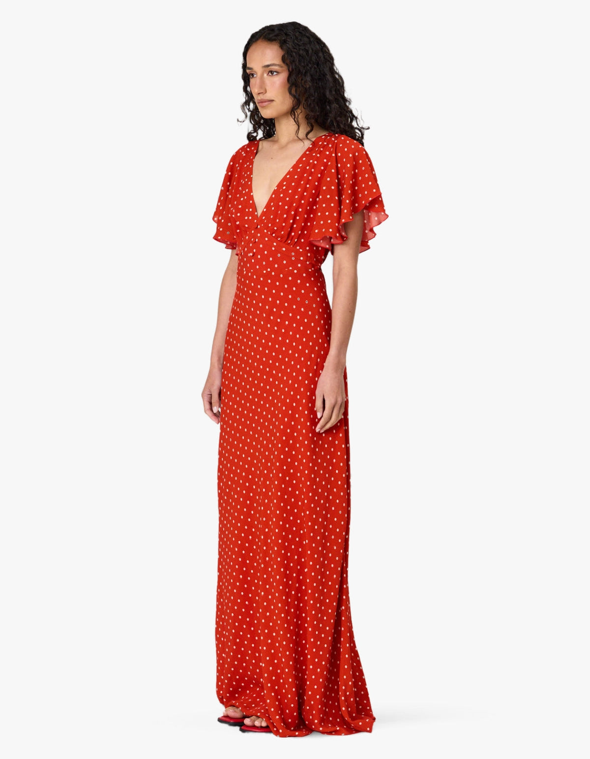 Marina Maxi Dress - Chilli Polka Dot