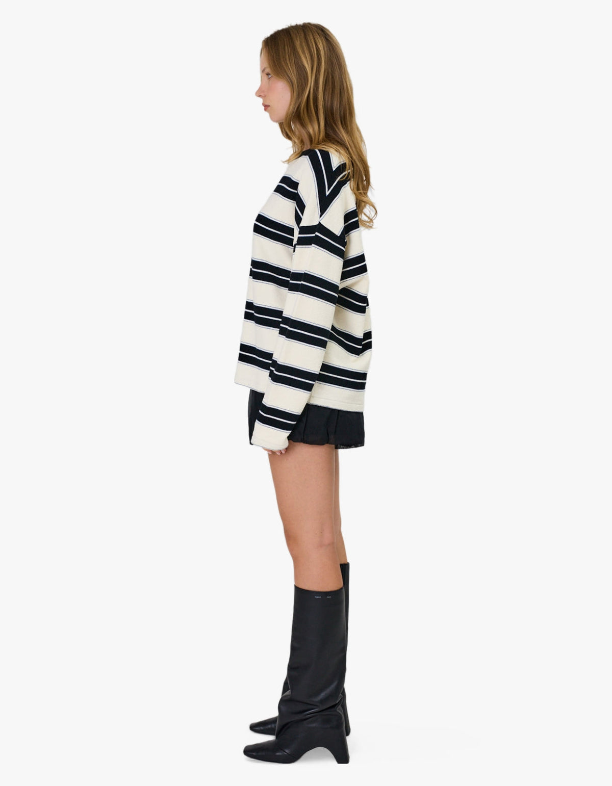 Miller Long Sleeve - Ivory/Black Stripe
