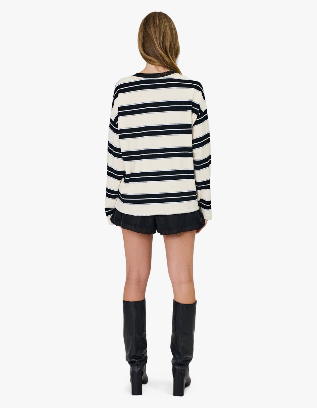 Miller Long Sleeve - Ivory/Black Stripe