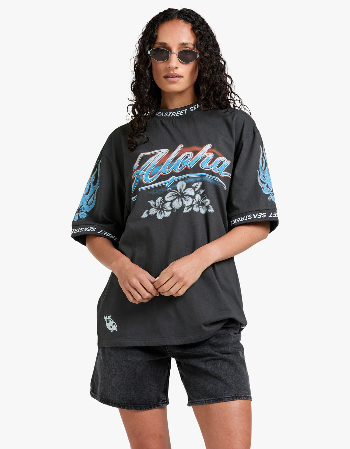 Aloha Motos SS T-Shirt - Washed Black