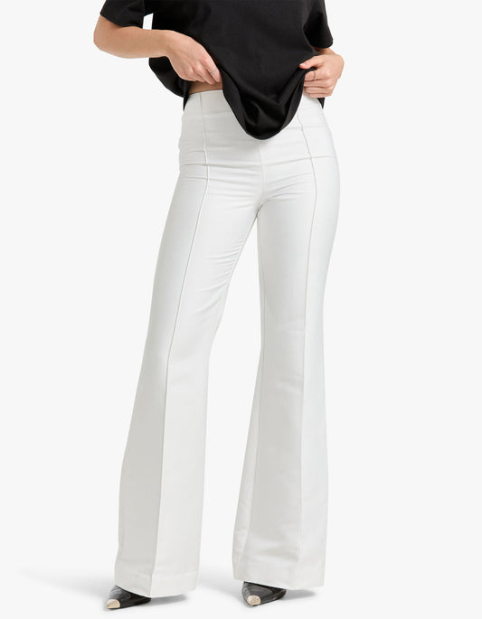 Thea Pintuck Flared Pant - Ivory