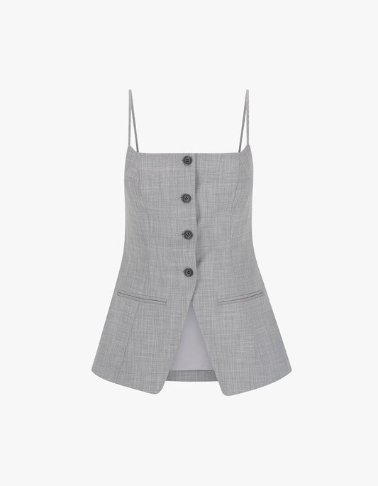 Asher Tailored Top - Smoke Grey