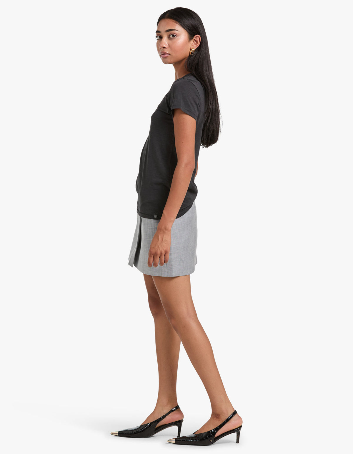 Asher Mini Skirt - Smoke Grey