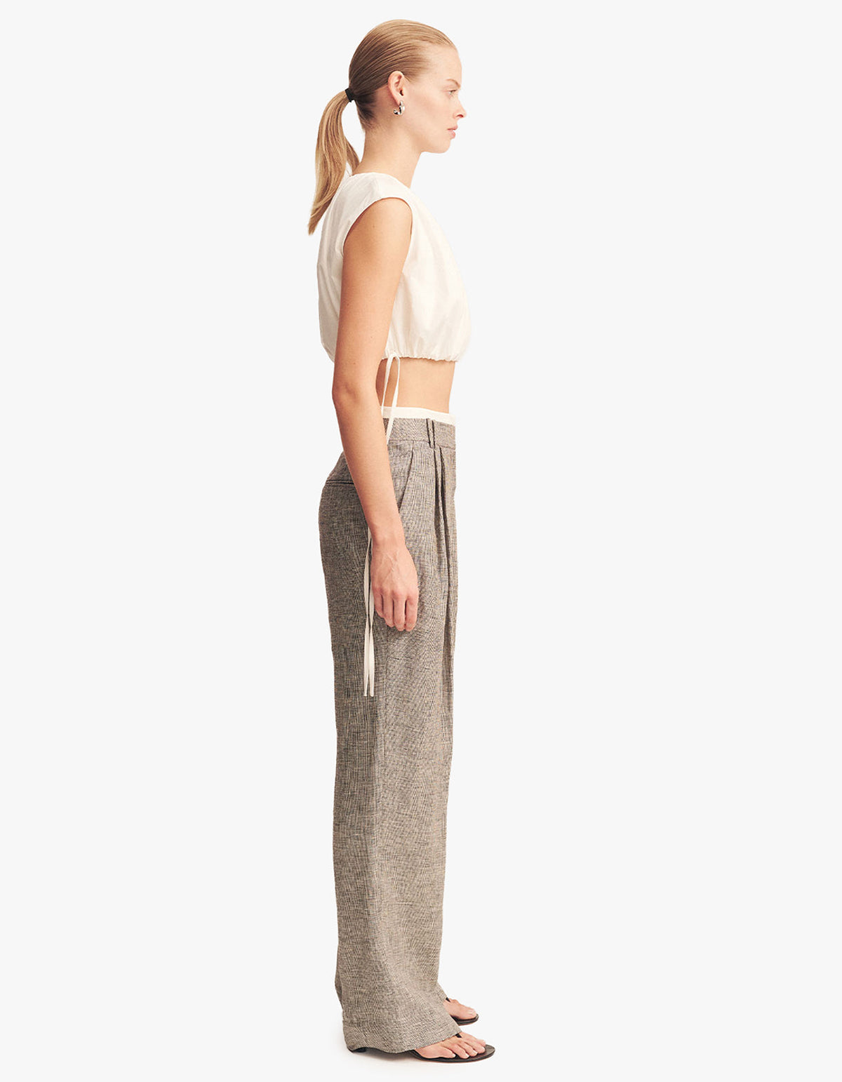 Elliot Double Waist Band Pant - Concrete