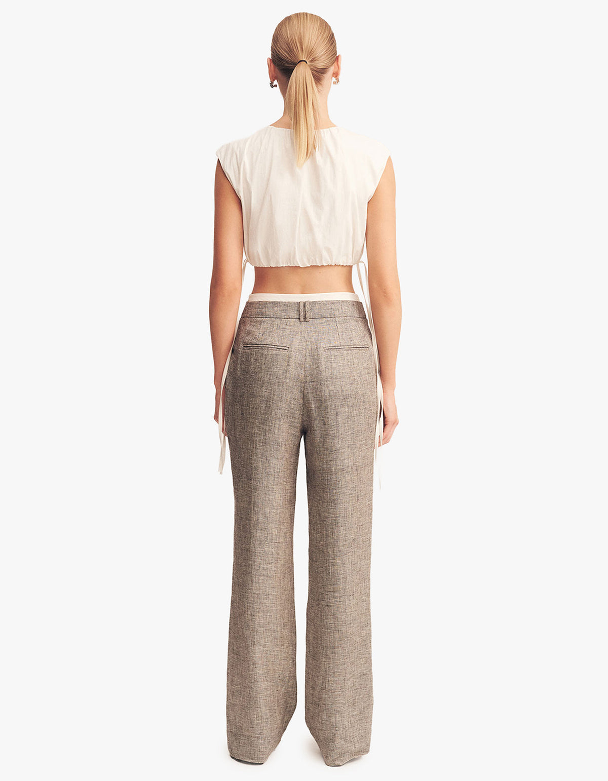 Elliot Double Waist Band Pant - Concrete