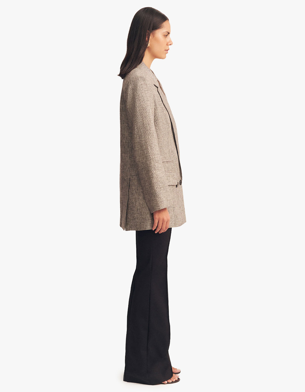 Elliot Double Breasted Blazer - Concrete