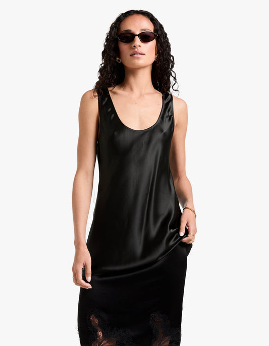 Savanna Scoop Neck Top - Black
