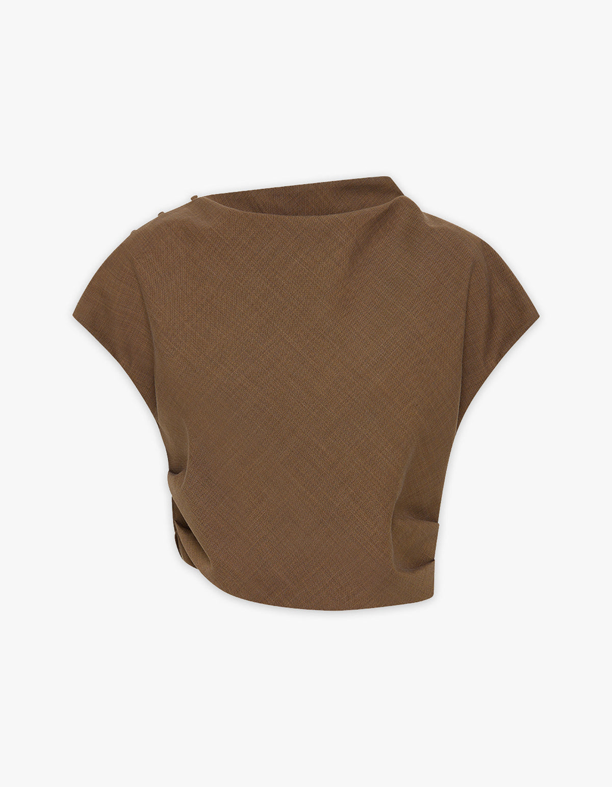 Asher Cap Sleeve Top - Saddle