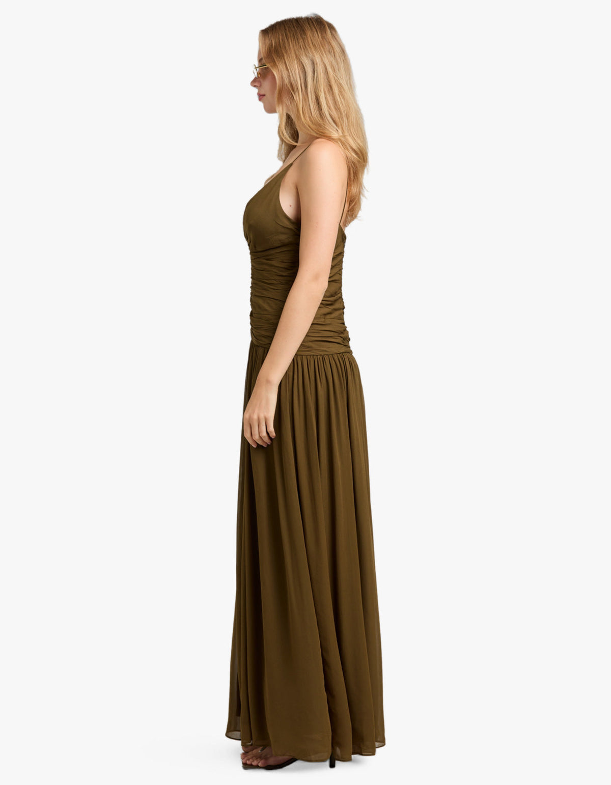 Juno Gathered Bodice Maxi Dress - Jungle