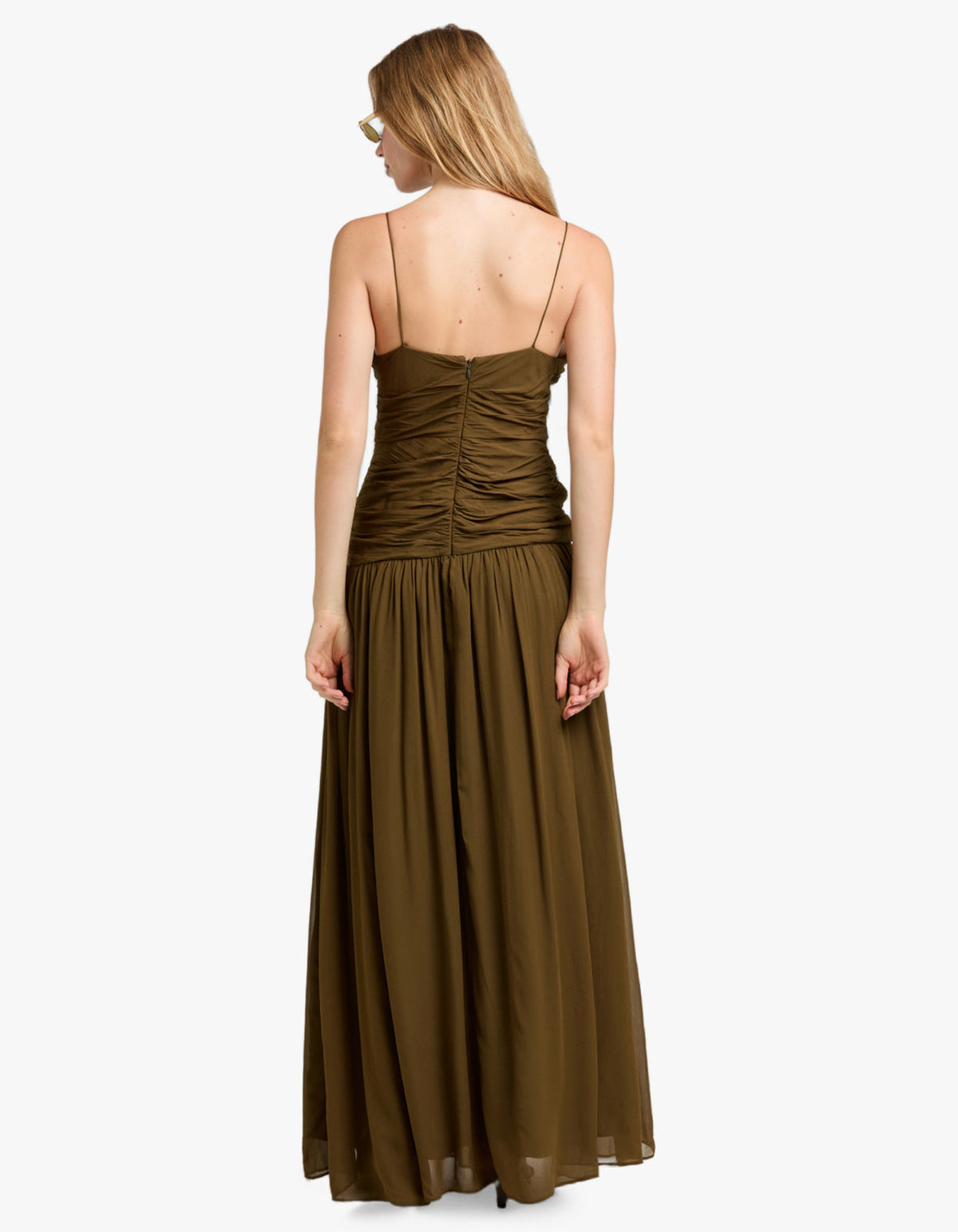 Juno Gathered Bodice Maxi Dress - Jungle