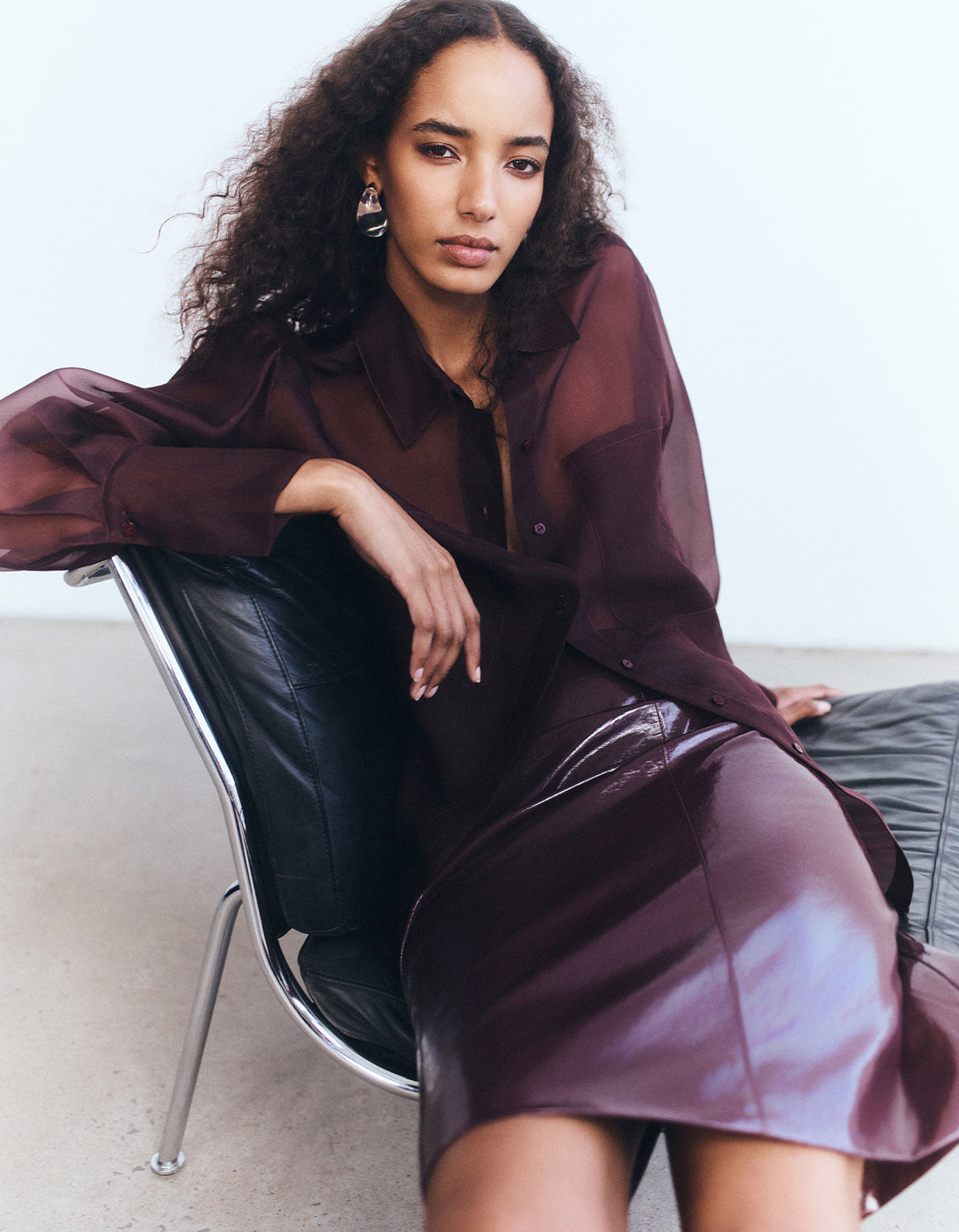 Tibby Silk Organza Shirt - Port Royale