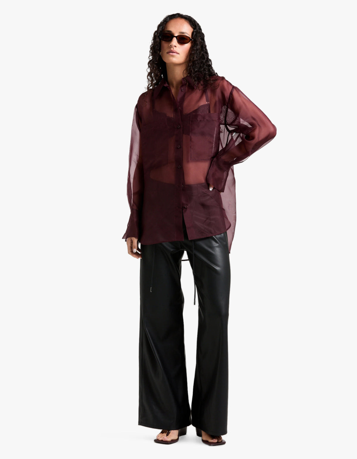 Tibby Silk Organza Shirt - Port Royale