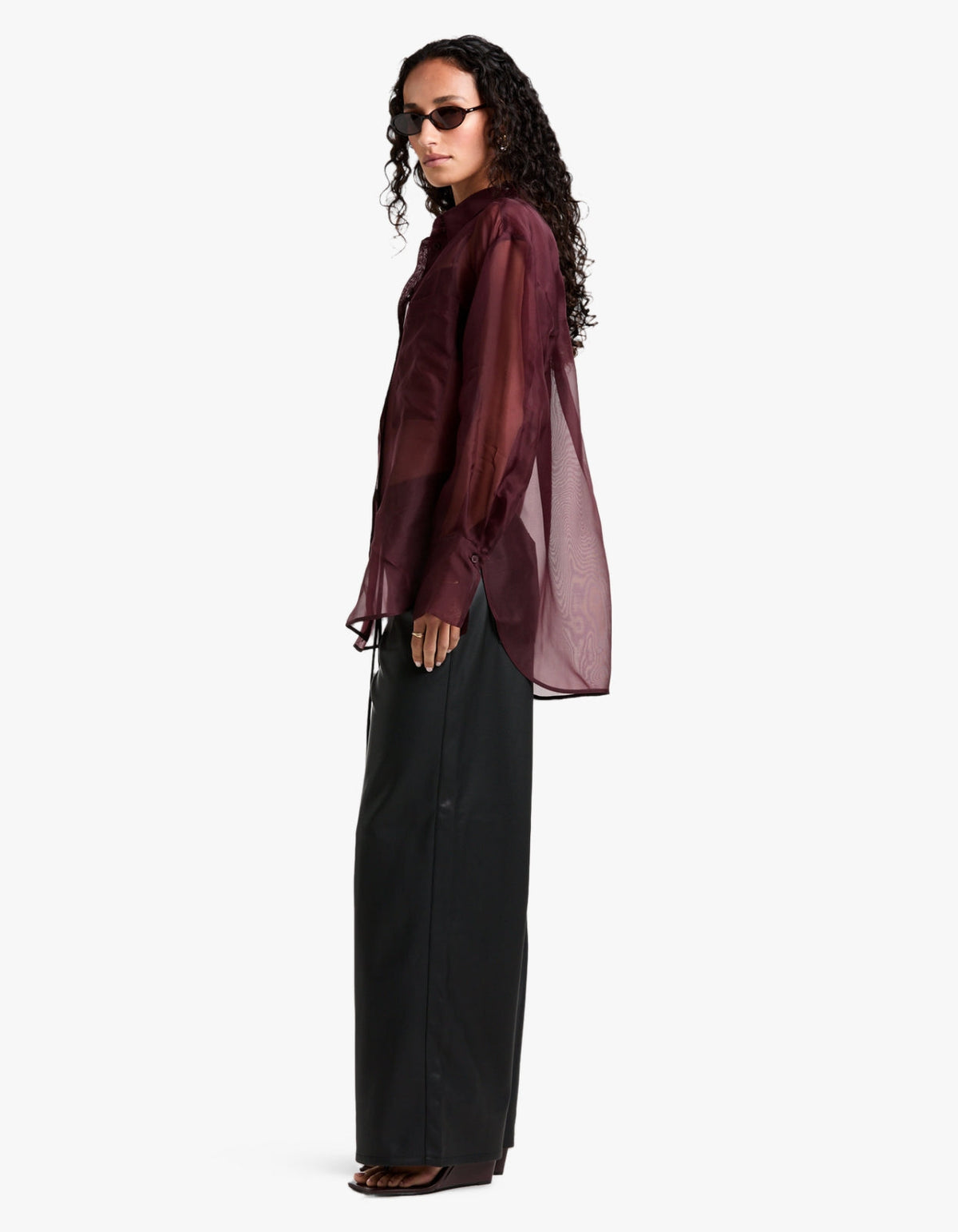 Tibby Silk Organza Shirt - Port Royale