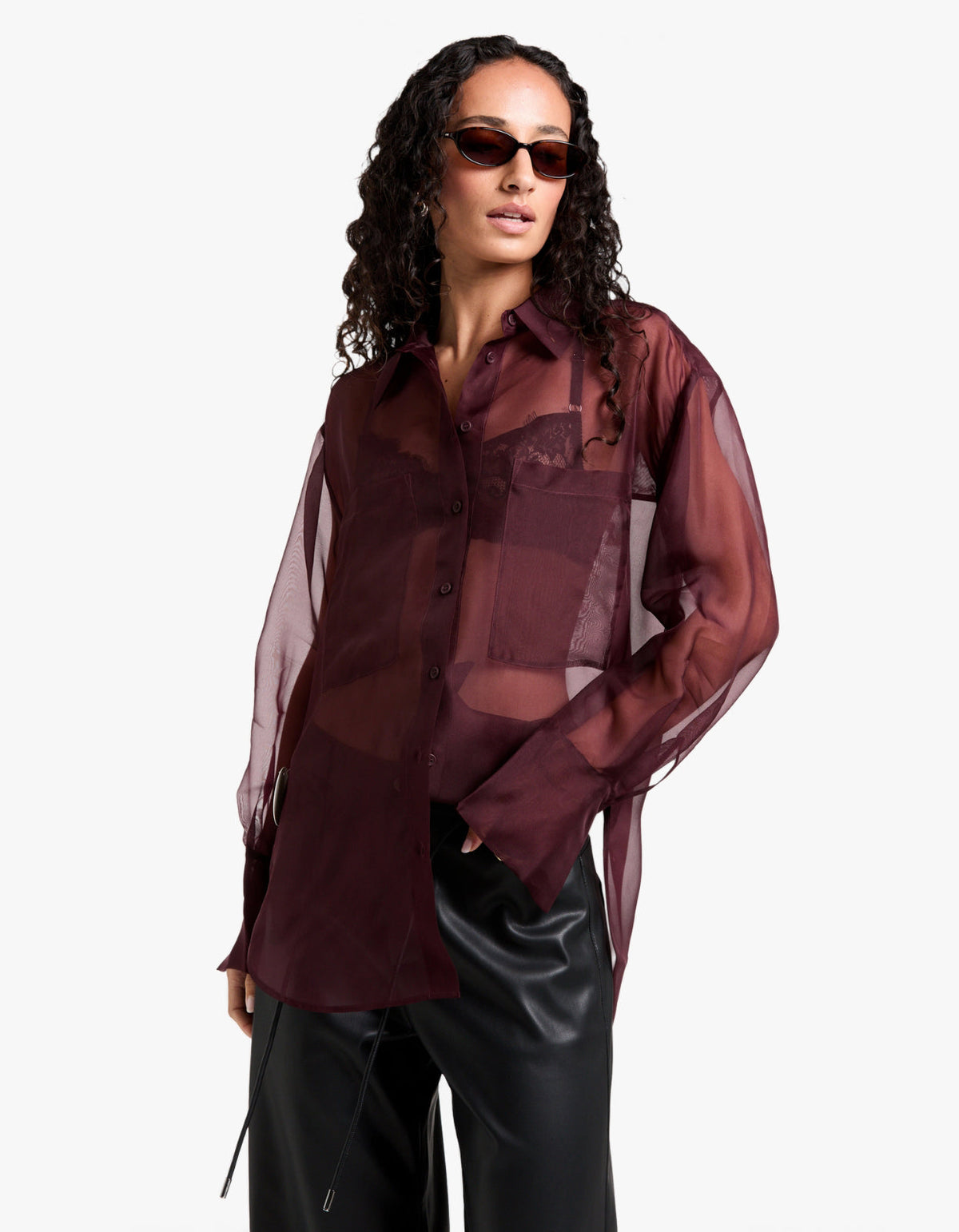 Tibby Silk Organza Shirt - Port Royale
