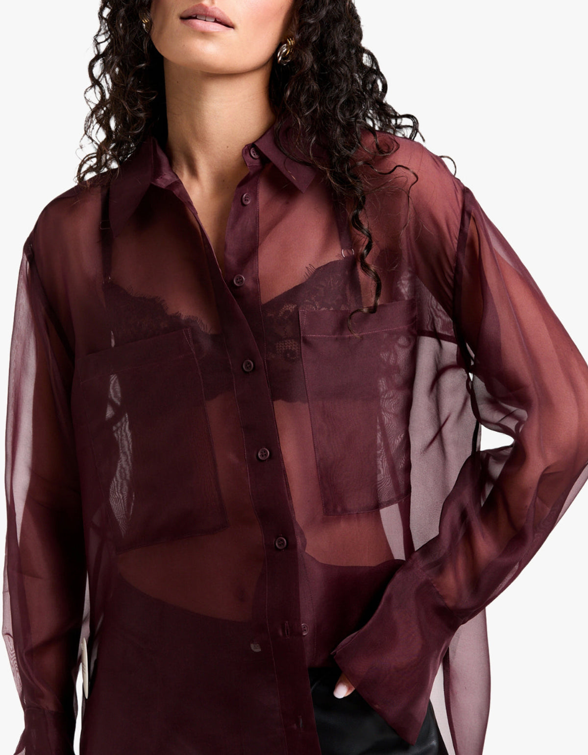 Tibby Silk Organza Shirt - Port Royale