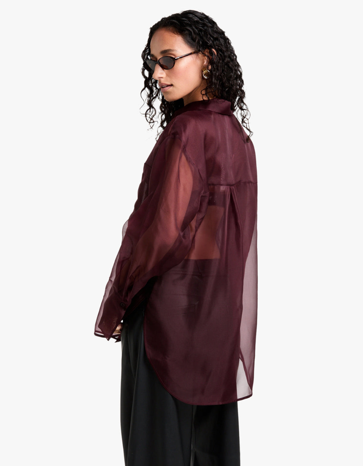 Tibby Silk Organza Shirt - Port Royale