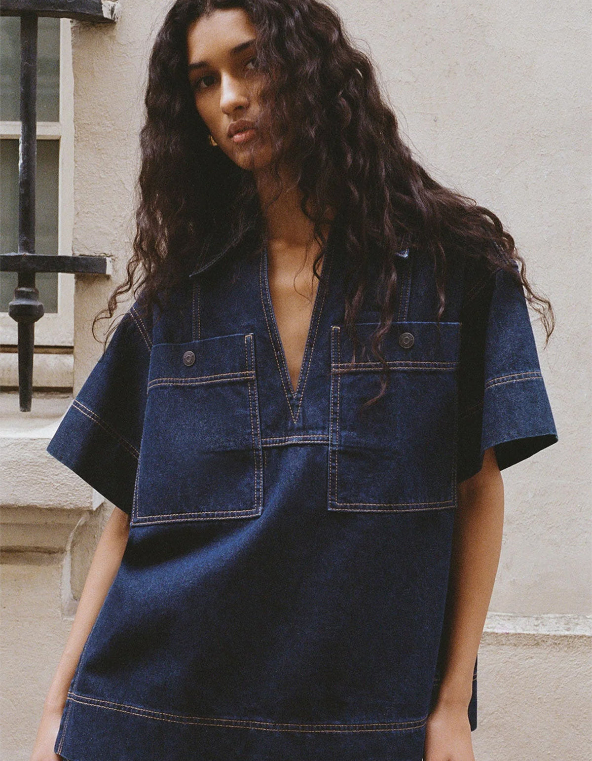 Rita Pullover Top - Deep Indigo