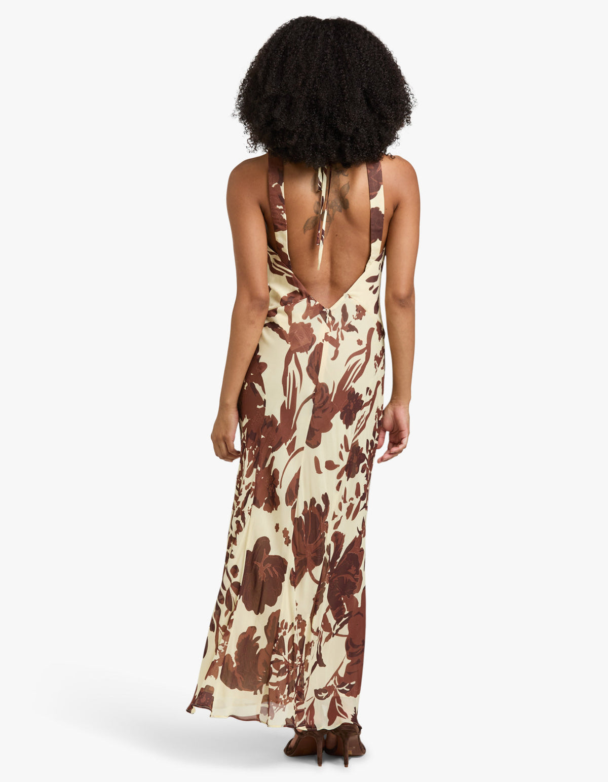 Noa Plunged Maxi Dress - Pineapple Wallflower