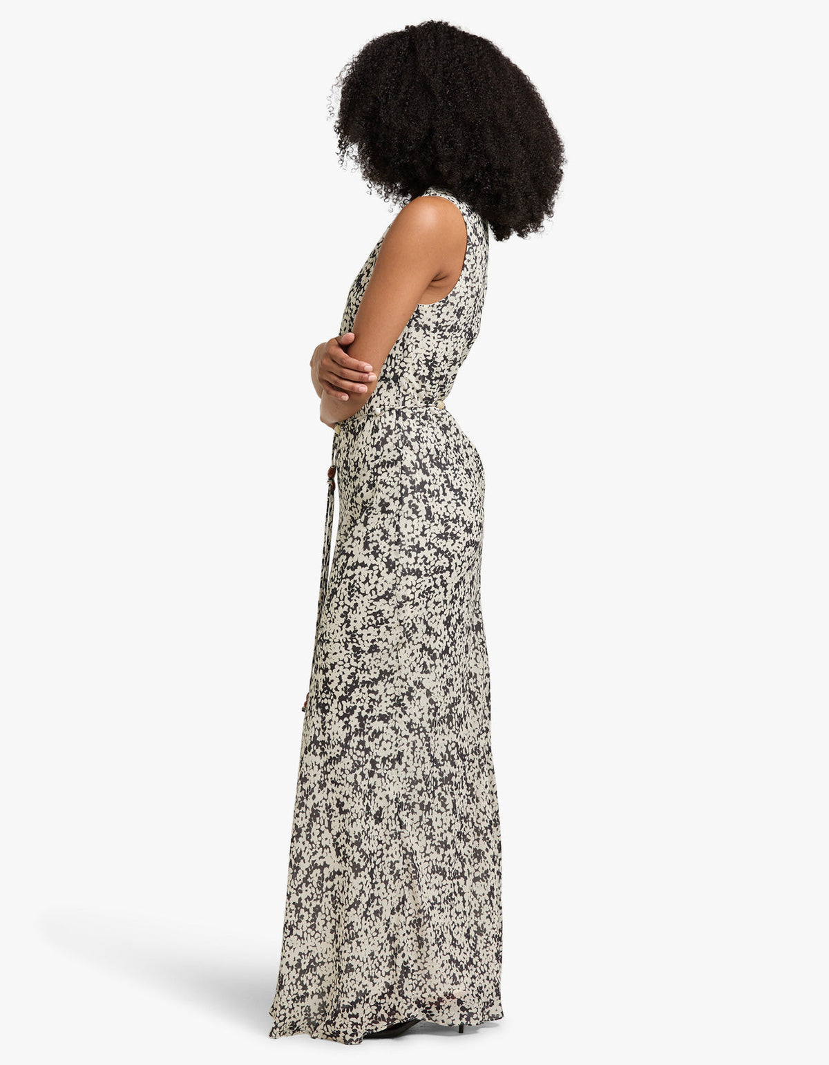Ophelia Low Cowl Maxi Dress - Pavement Multi